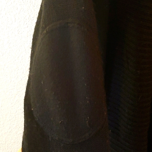 Apt.9 Black Shawl Collar Cardigan Academia Inspired Elbow Patches - Picture 5 of 7